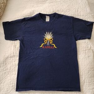 Embroidered Kansas T-Shirt Large Oversized
